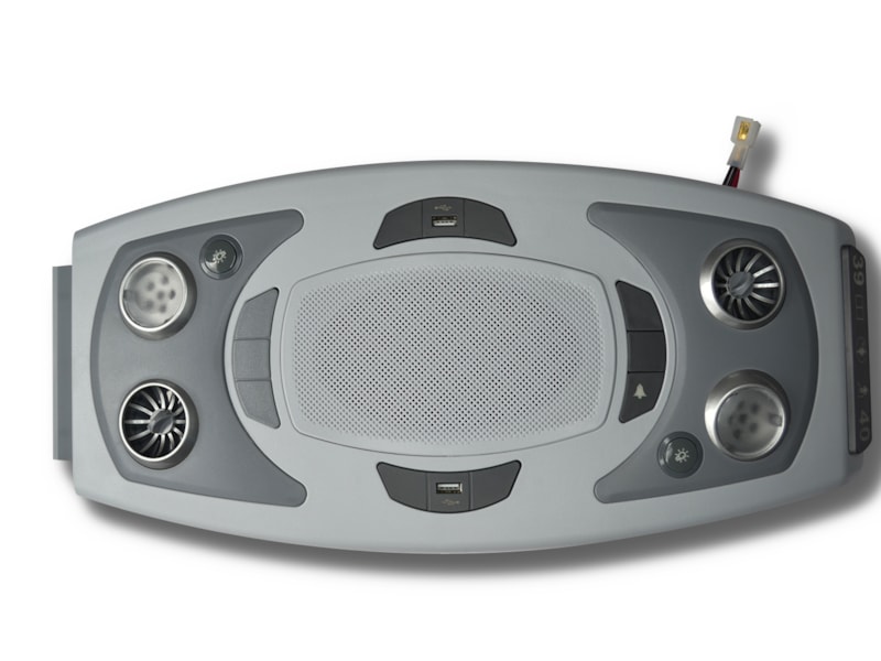 LUZ INDIVIDUAL CON SALIDA DE AIRE PARLANTE Y USB OLIM-ACC0015